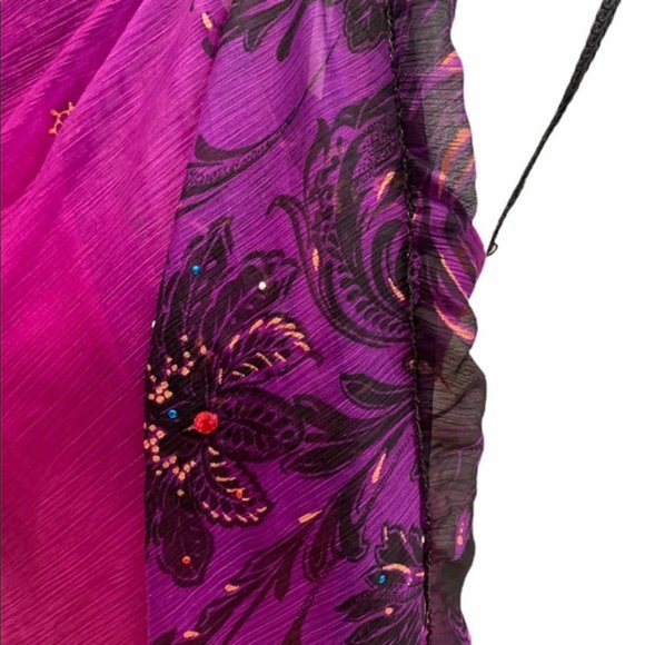 Pink & Purple Scarf/Sarong/Wrap Chiffon 80”x45” - Picture 7 of 7